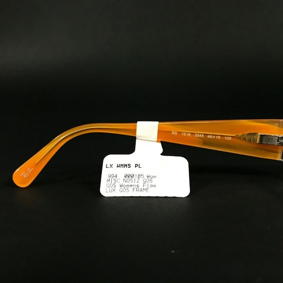 Ray-Ban RB 1518 3545 Eyeglasses Frames Orange Clear Rectangular 46-16-125 - Picture 12 of 12